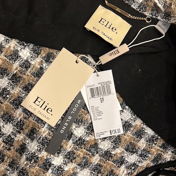 Elie Tahari tweed wool blend blazer size Small - Picture 6 of 6